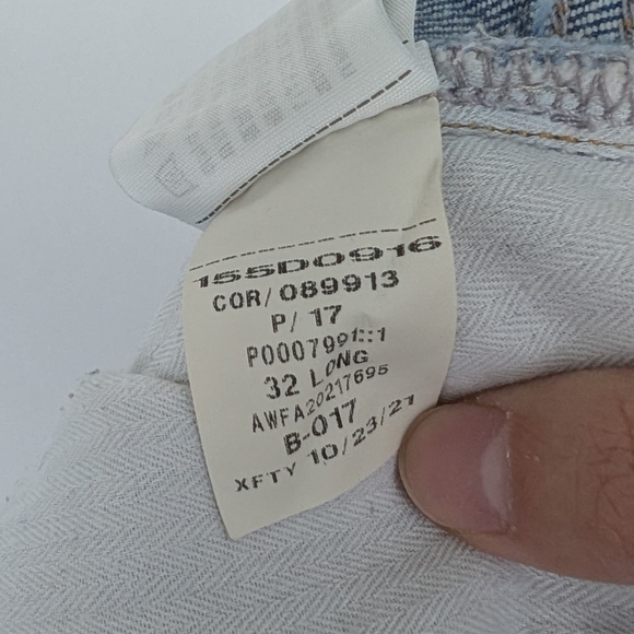 Abercrombie Curve Love 14L/32 90s Straight Ultra High Rise Jeans Distressed - Picture 16 of 16